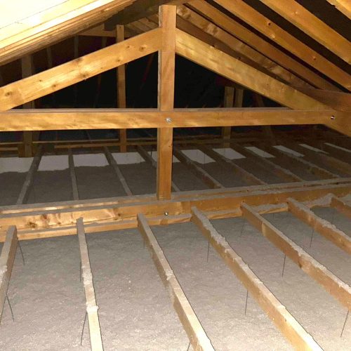 Résultat après isolation par soufflage en Moselle