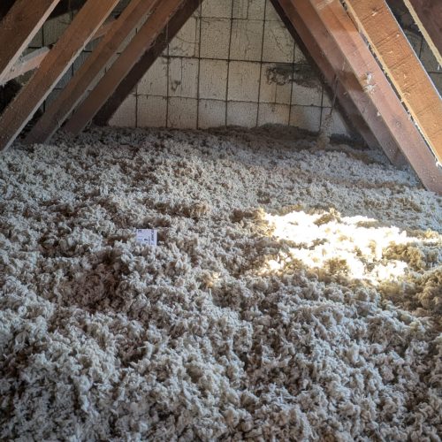 Résultat après isolation par soufflage en Moselle